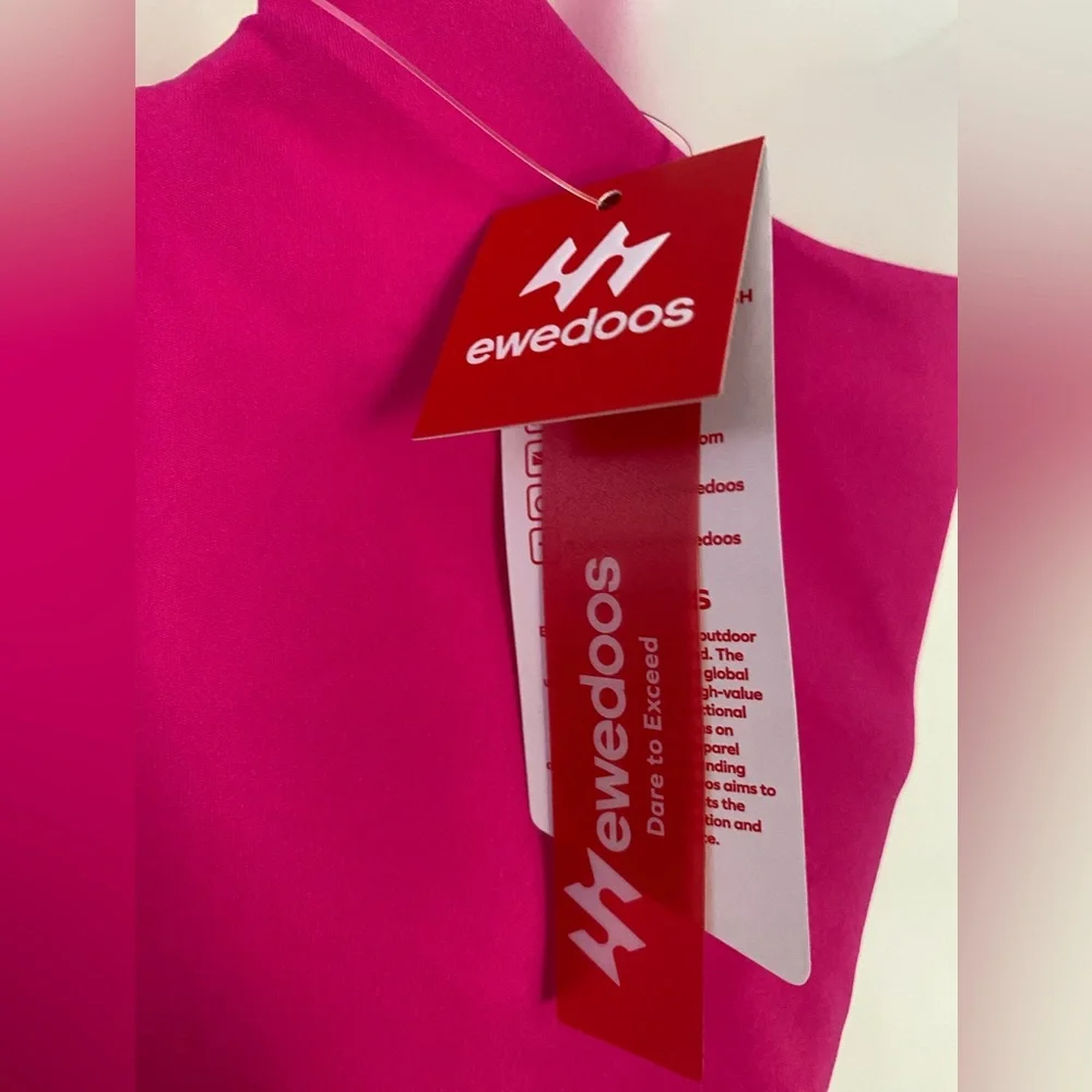 Ewedoos Tennis Dress Athletic Dress Summer Dress Hot Pink Mini size Small